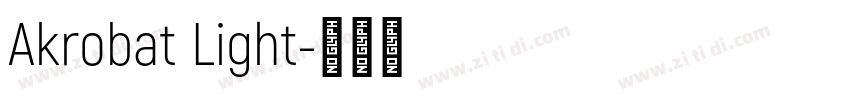 Akrobat Light字体转换